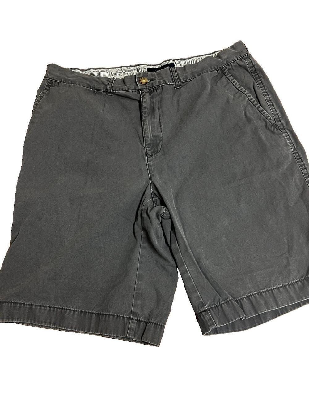 Vintage Y2K Tommy Hilfiger Chino Shorts Mens 36 Gray Flat Front Old Money Preppy